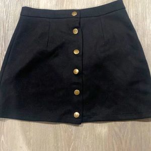 Black button up skirt
